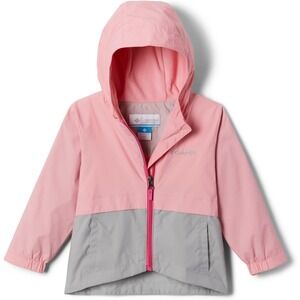 Columbia Girls Pink Grey Colorblock Hooded Windbreaker Jacket 4T